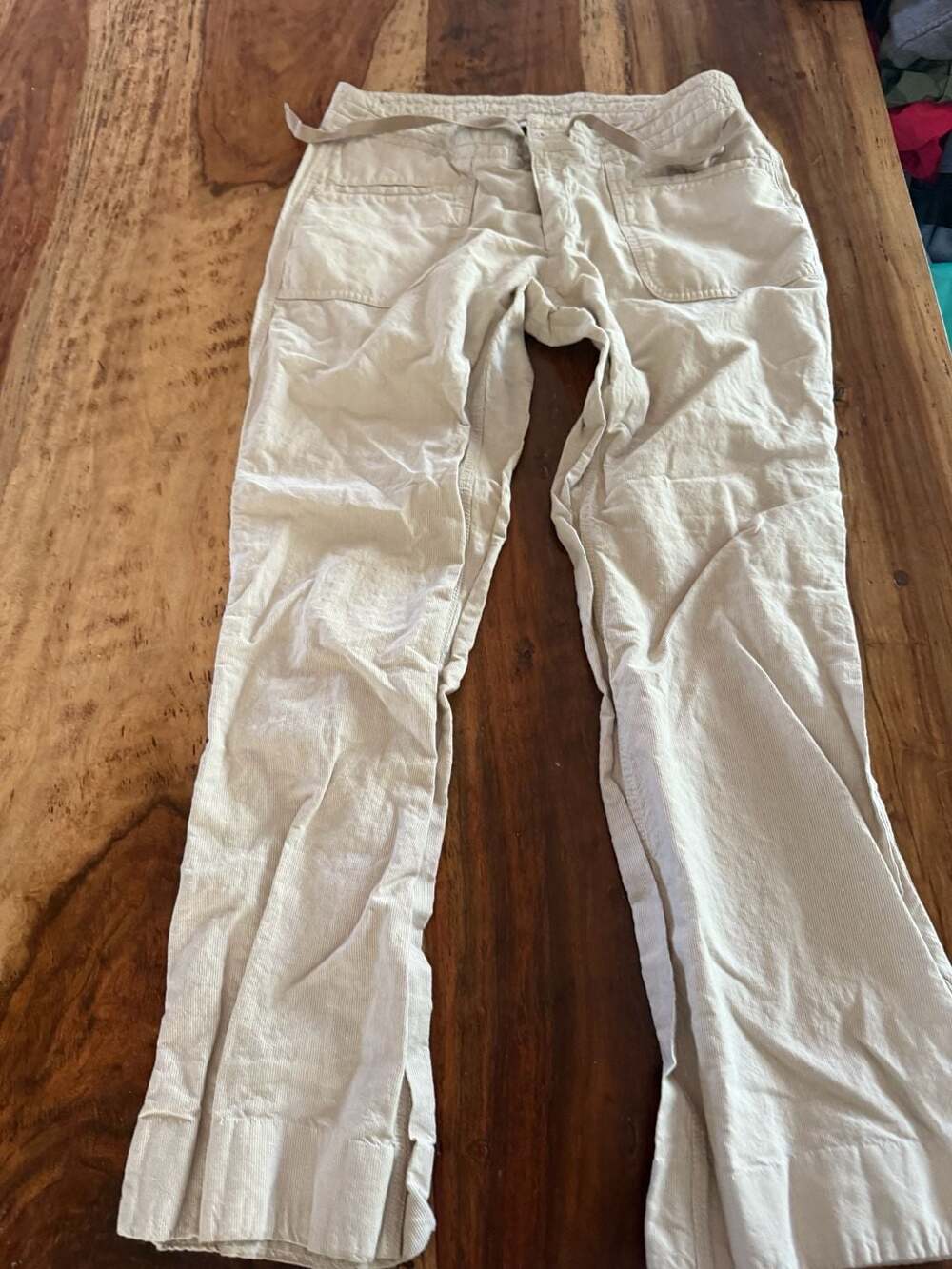 The North Face Women's Larison Striped Linen Blend Drawstring Pants Size 10